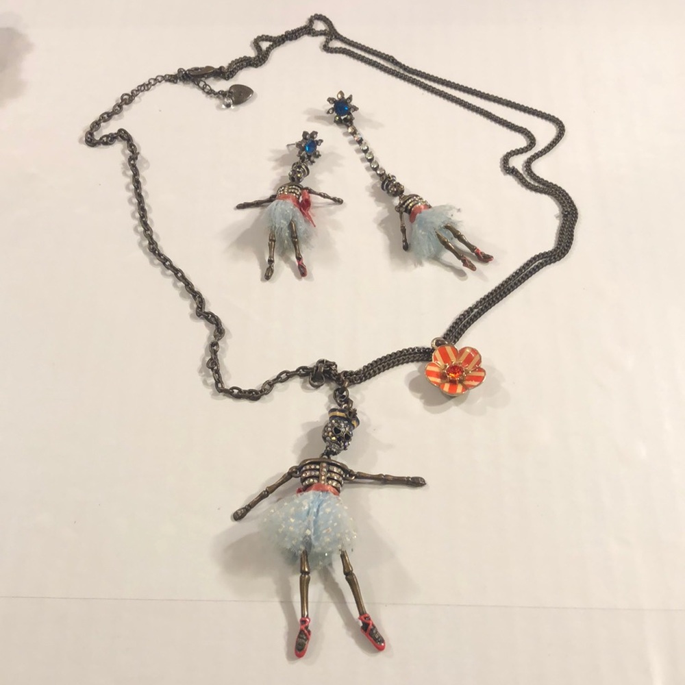 90s vintage anchors away 💀 necklace/earrings